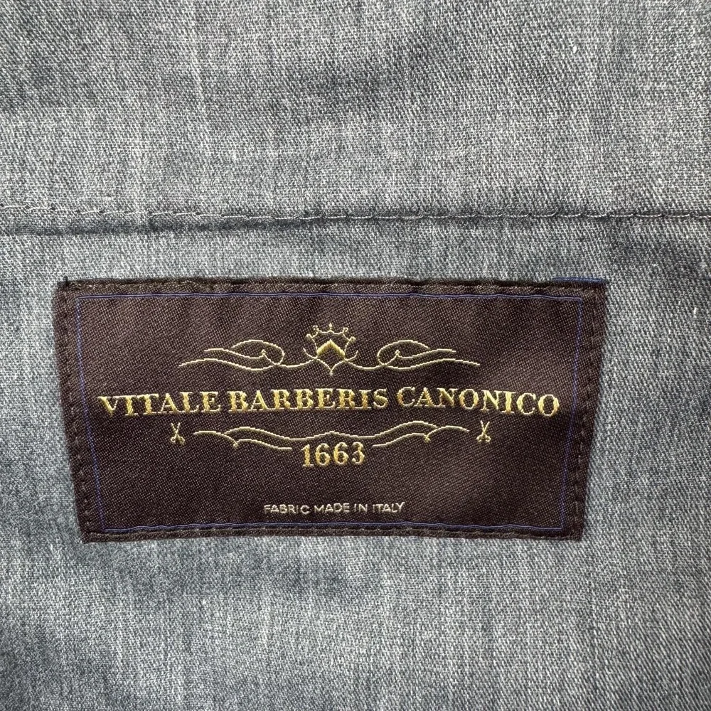 J Hilburn Dress Pants Mens 42x31 Blue Plaid‎ Vitale Barberis Wool Pleated Cuffed